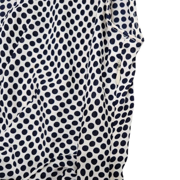 Tory Burch Tan and Black Polka Dots Silk Sleeveless Tank Top Size 4 - Picture 4 of 8